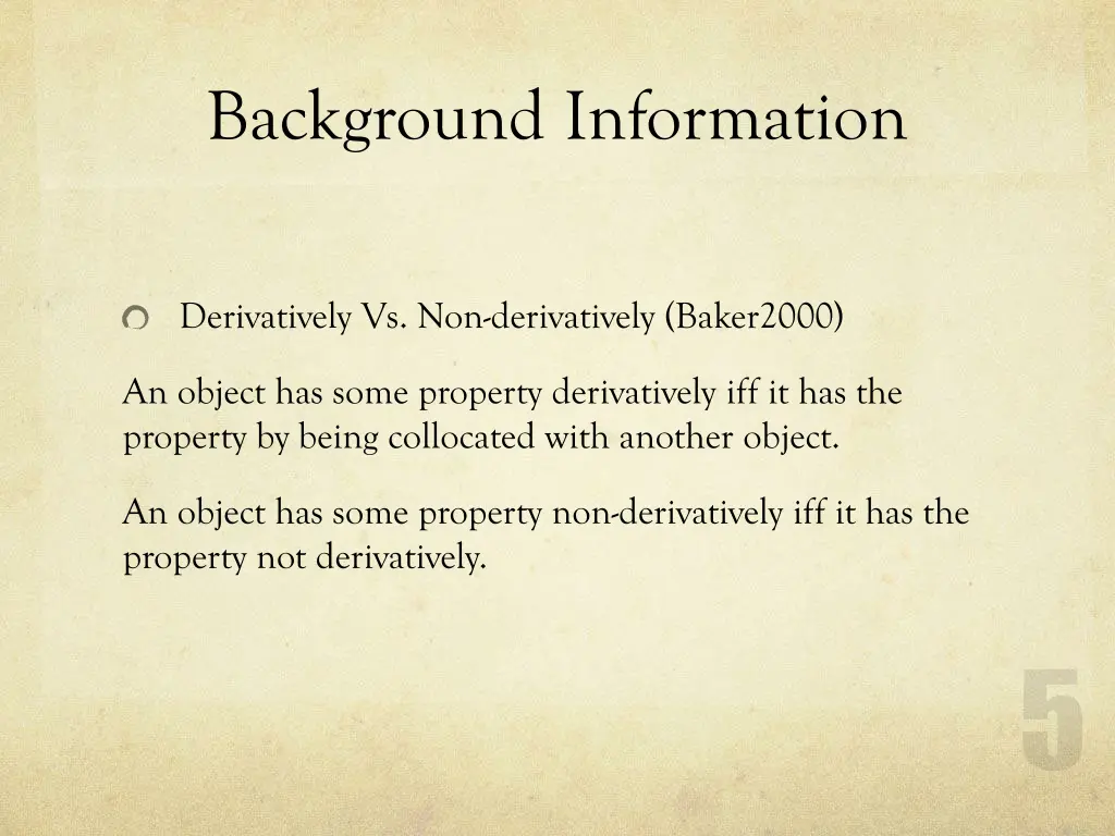 background information 3