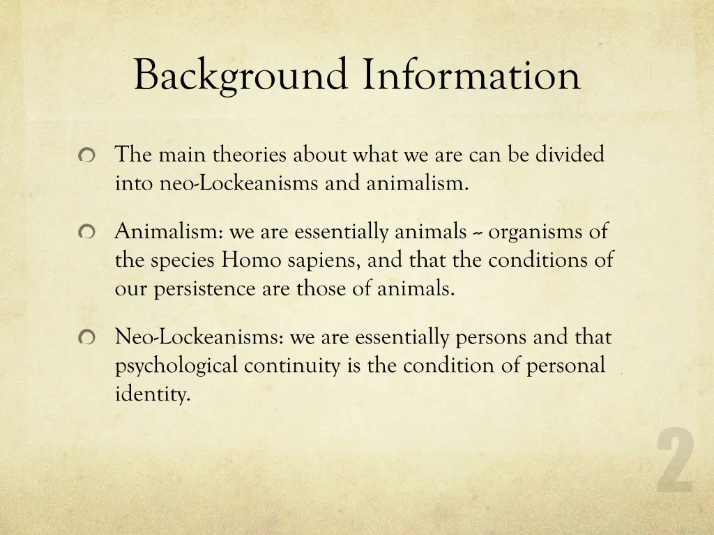 background information