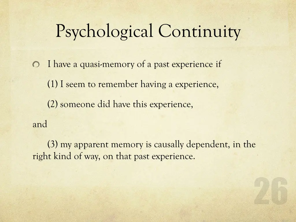 psychological continuity 1