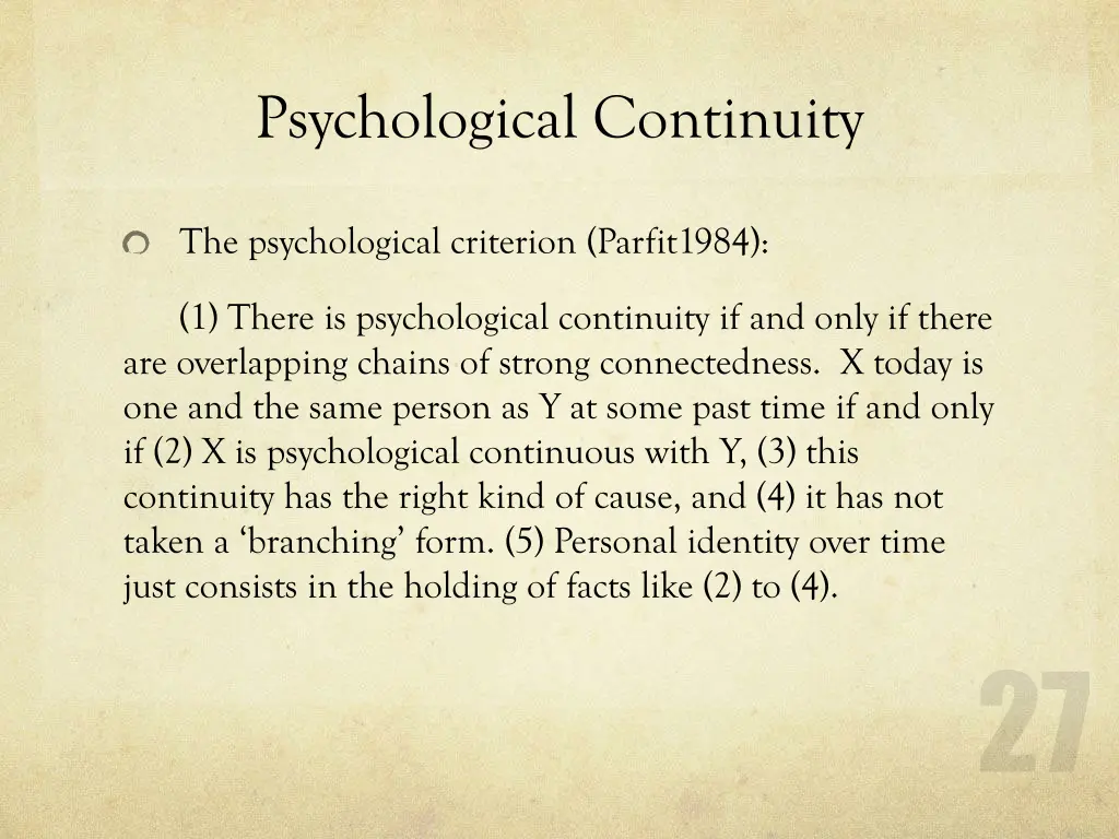 psychological continuity 2