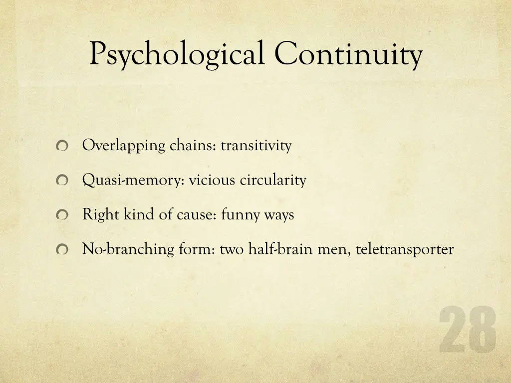 psychological continuity 3