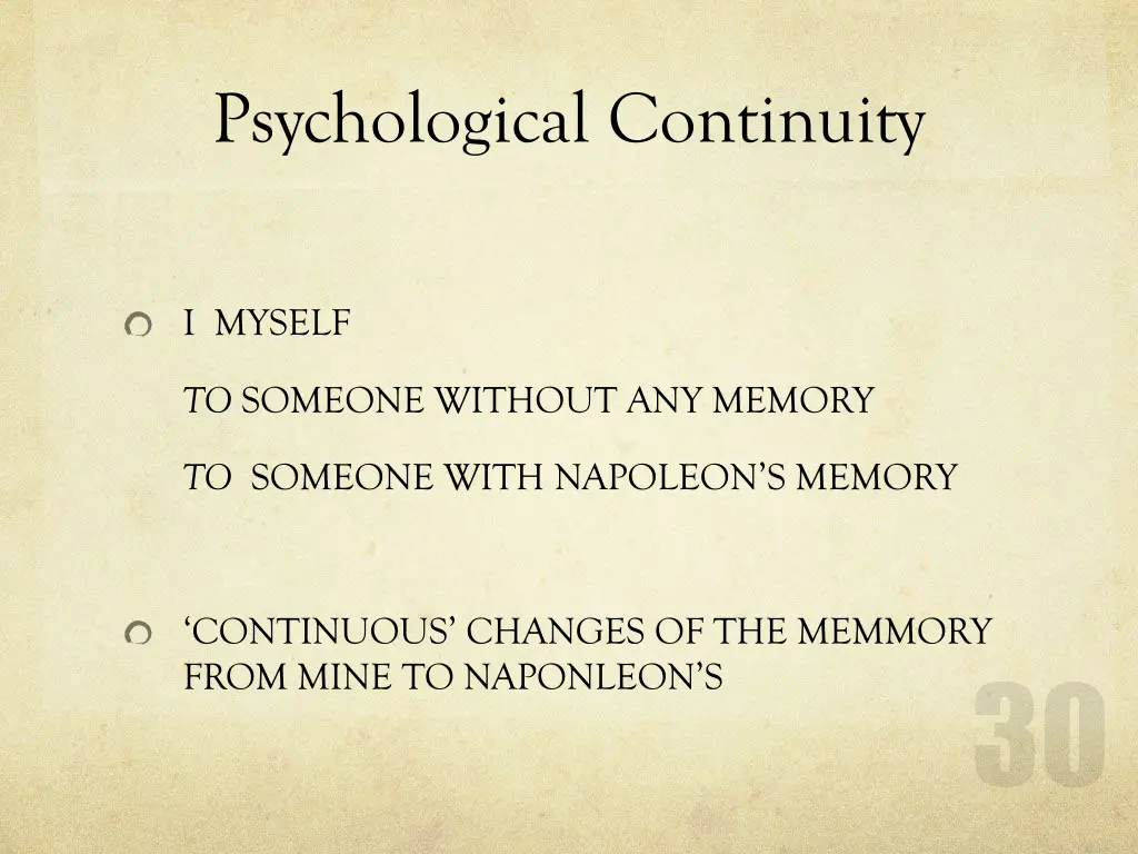 psychological continuity 5
