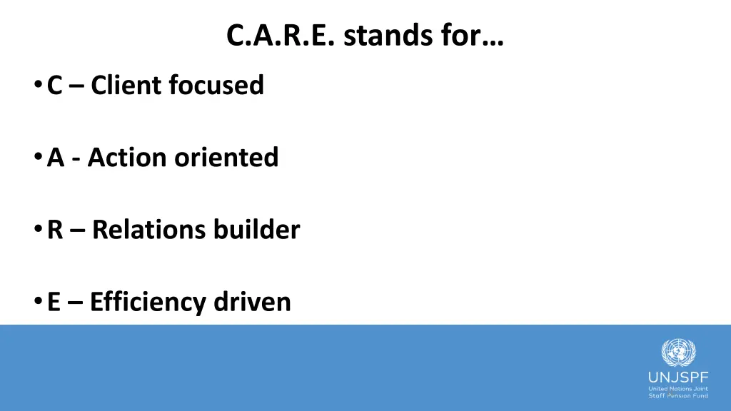 c a r e stands for