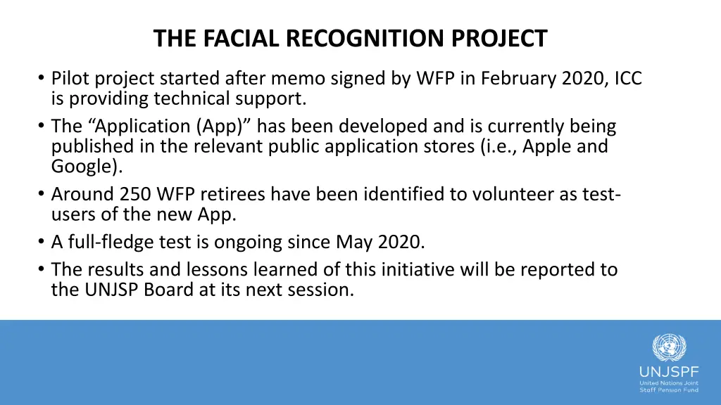 the facial recognition project