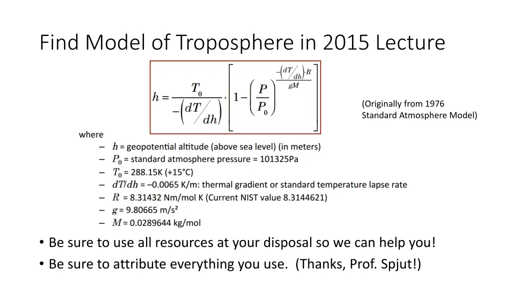 find model of troposphere in 2015 lecture