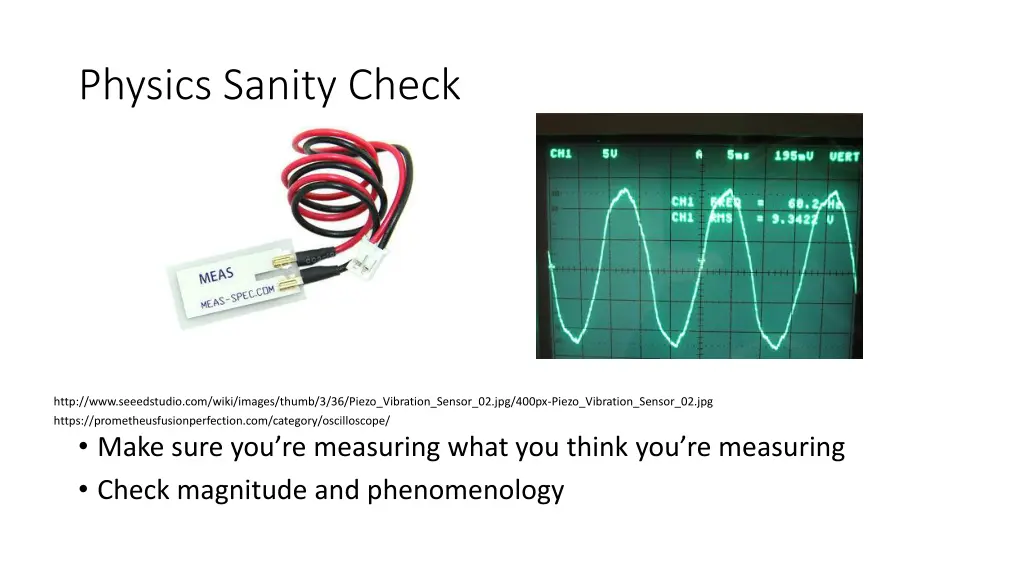 physics sanity check