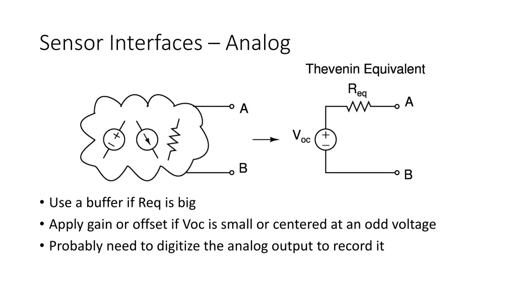 sensor interfaces analog