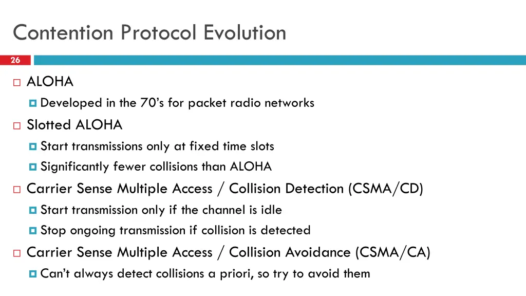 contention protocol evolution