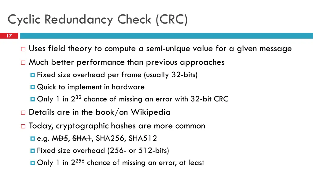 cyclic redundancy check crc