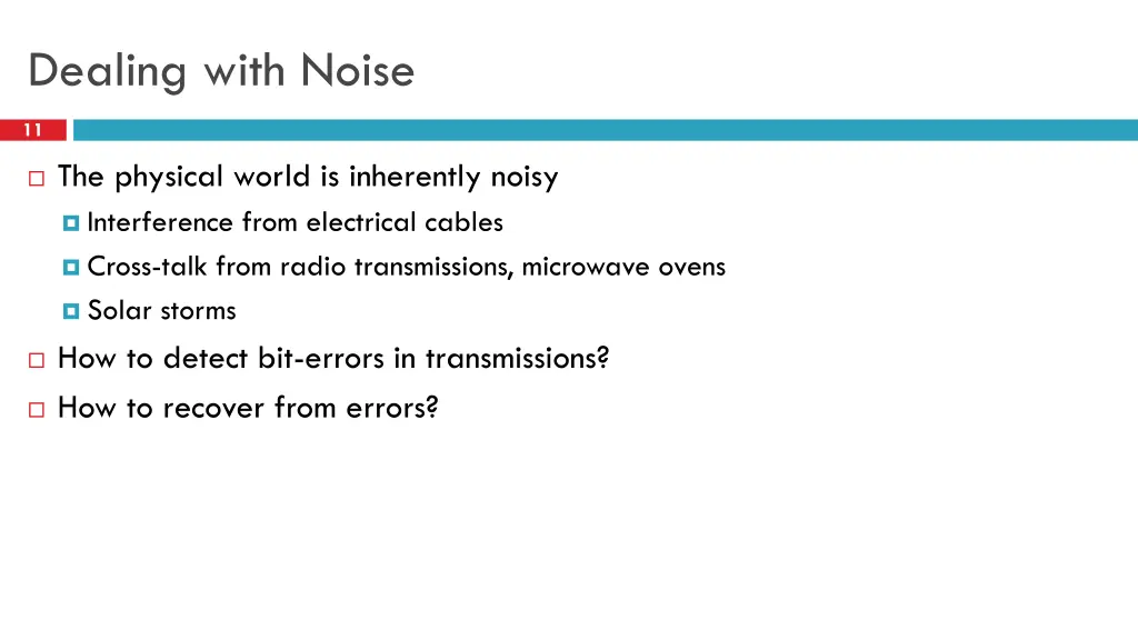 dealing with noise
