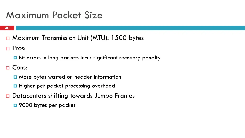 maximum packet size