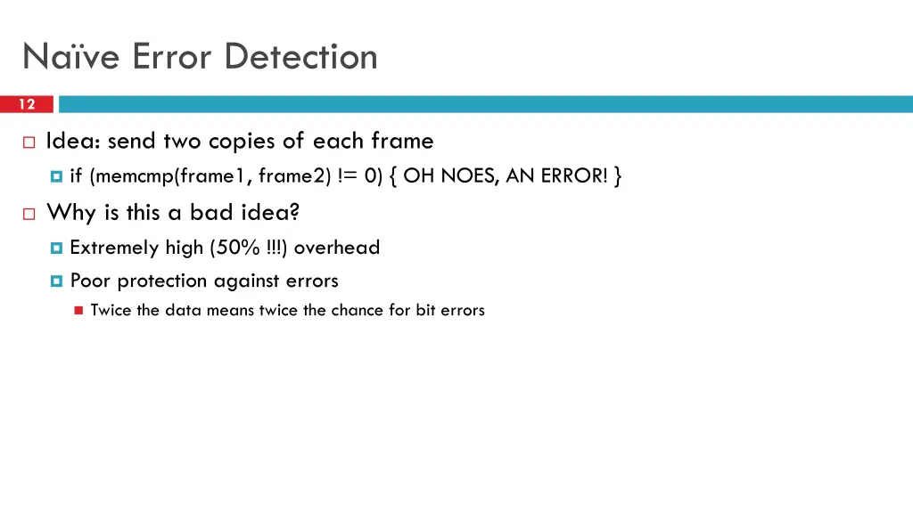 na ve error detection