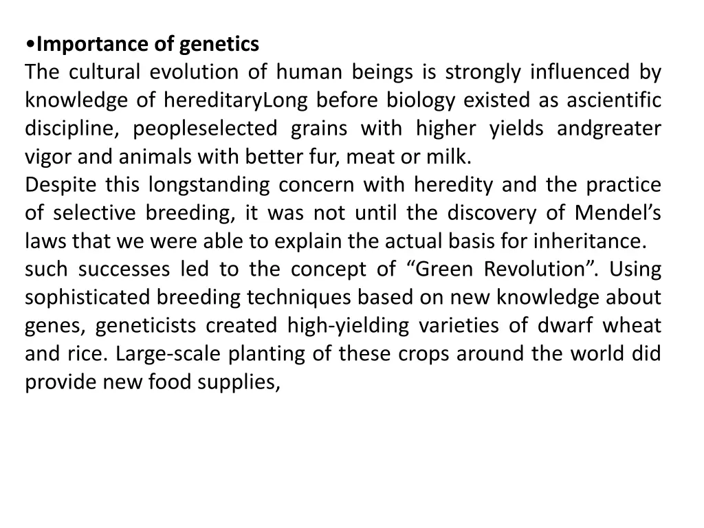 importance of genetics the cultural evolution