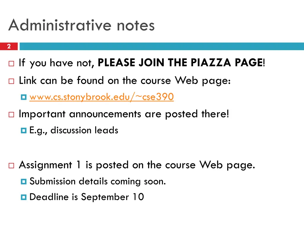 administrative notes