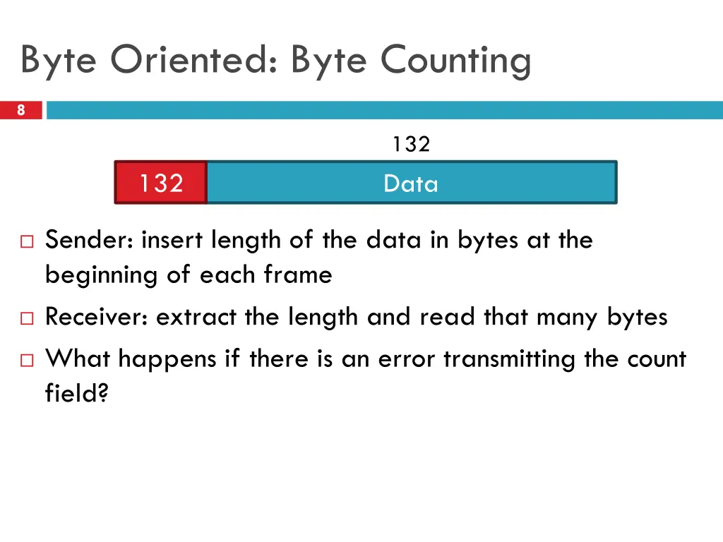 byte oriented byte counting