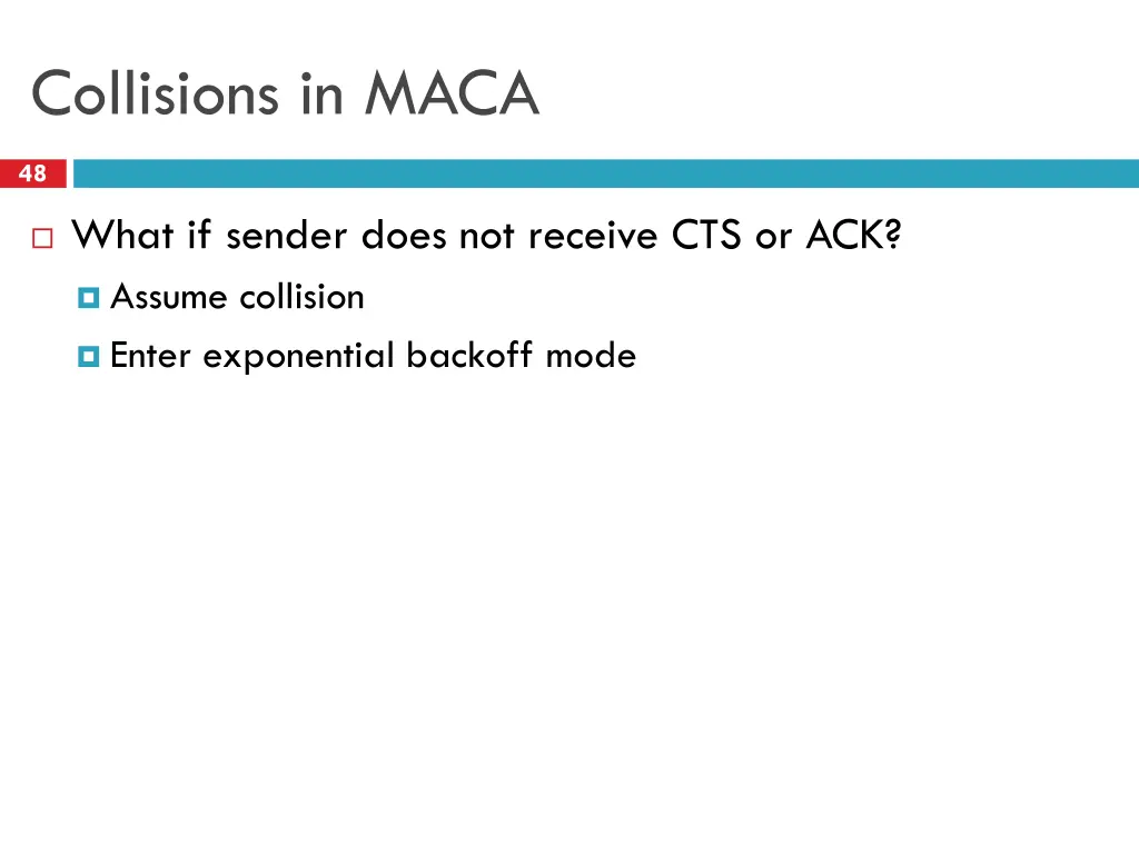 collisions in maca