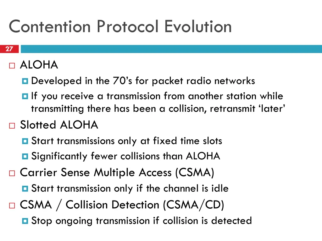 contention protocol evolution