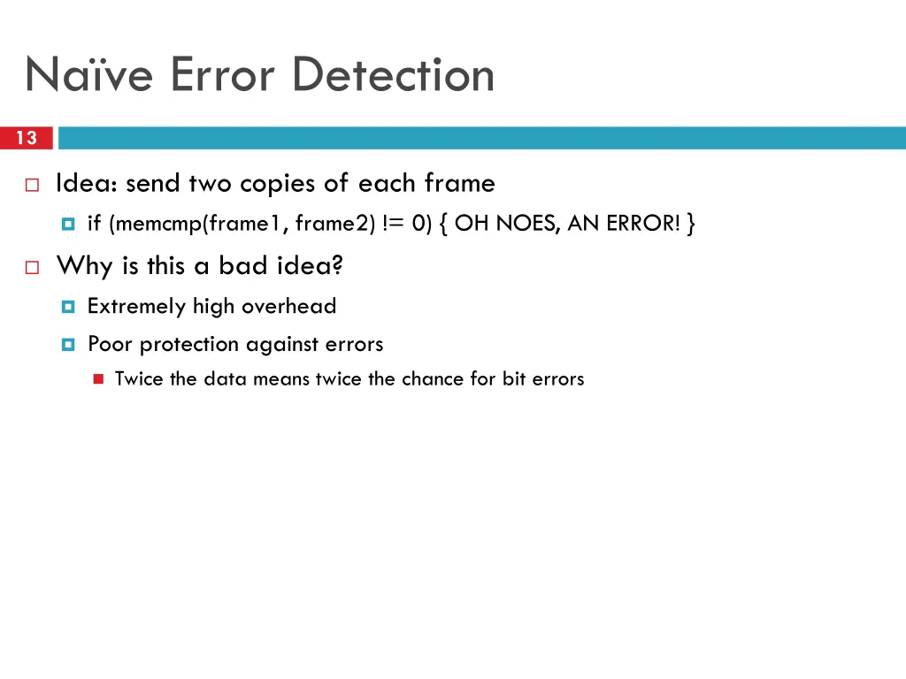 na ve error detection
