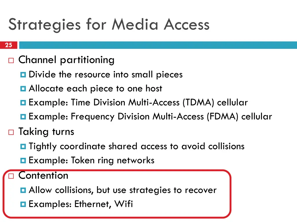 strategies for media access