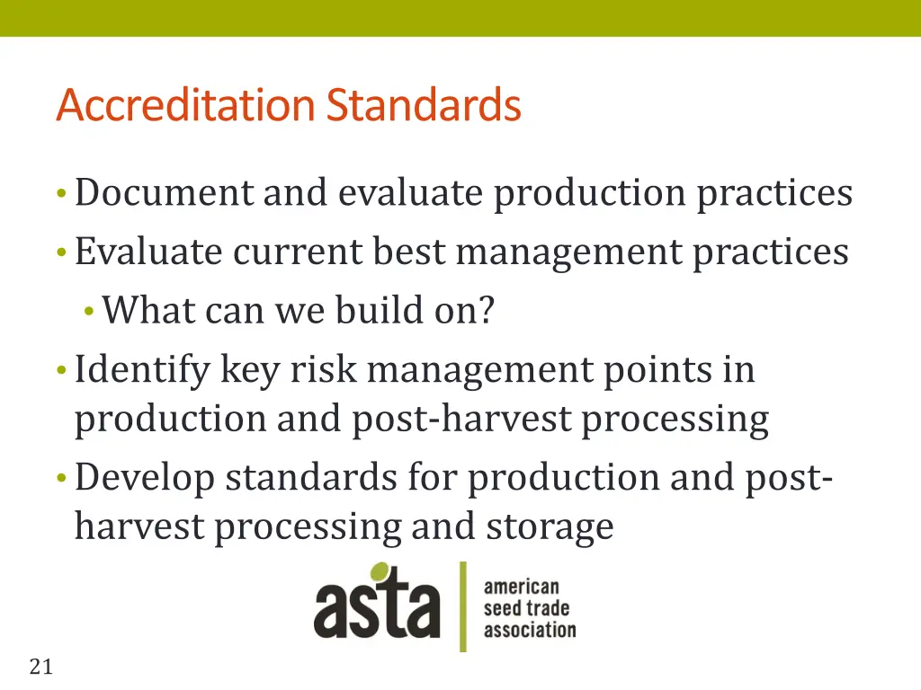 accreditation standards