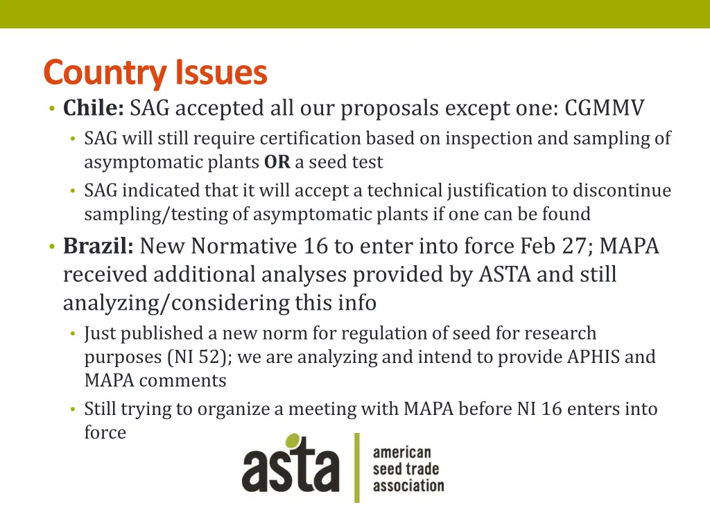 country issues chile sag accepted