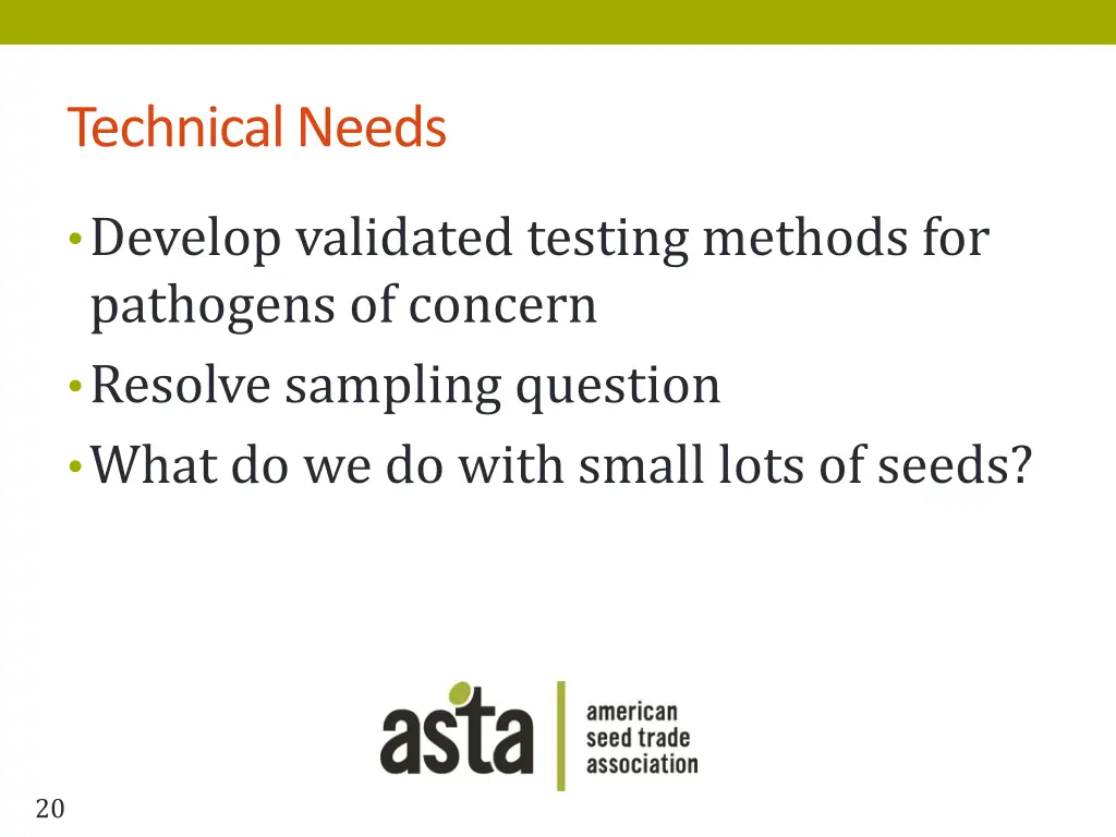 technical needs