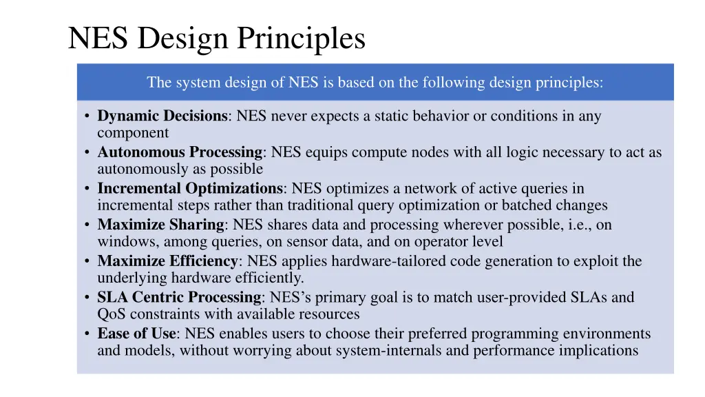 nes design principles