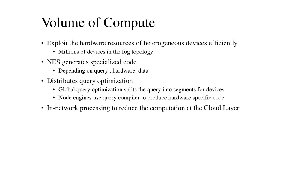 volume of compute