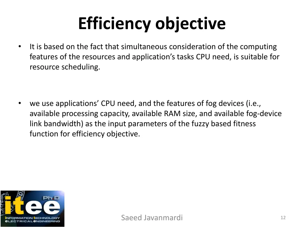 efficiency objective