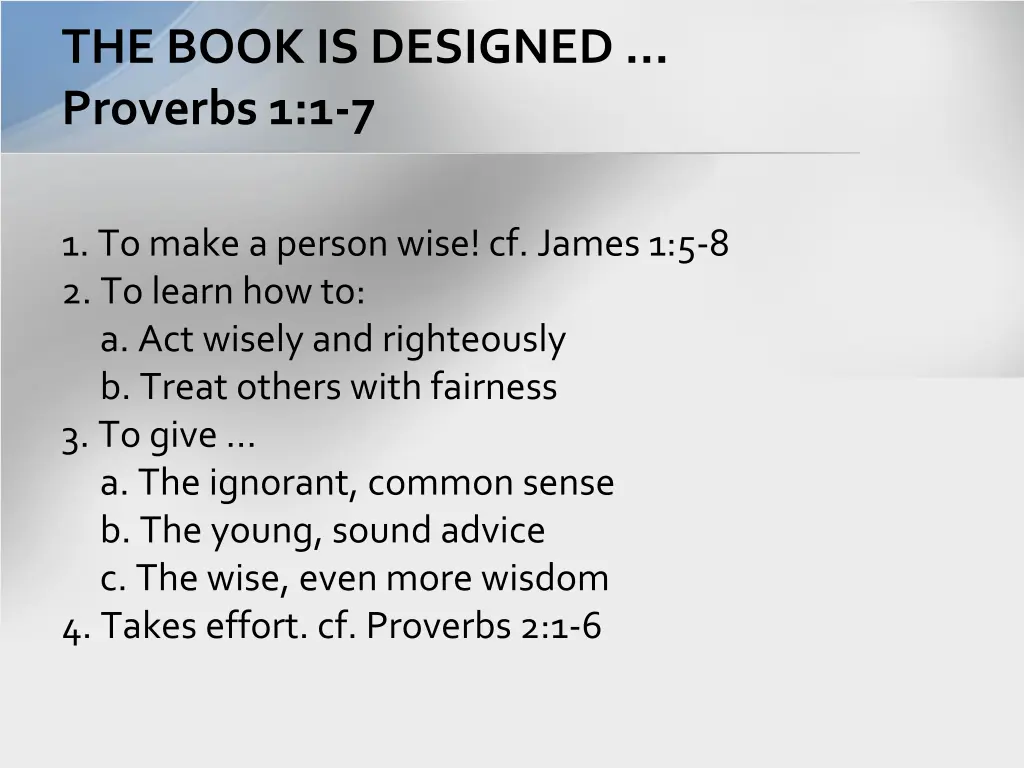 the book is designed proverbs 1 1 7
