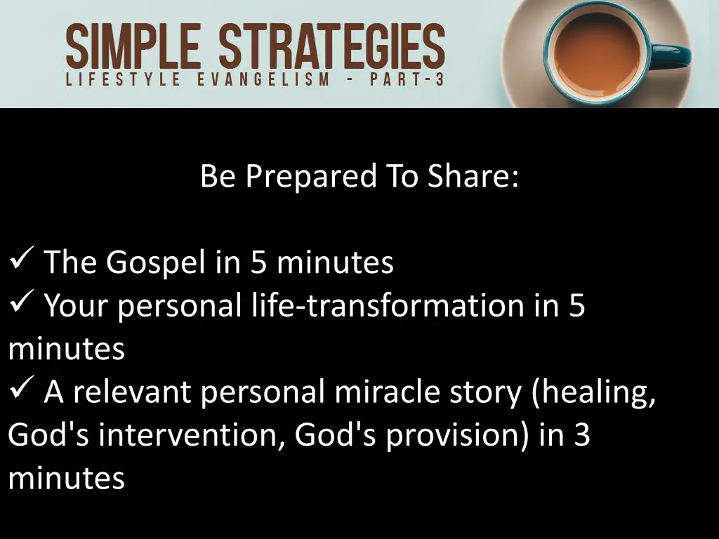 be prepared to share