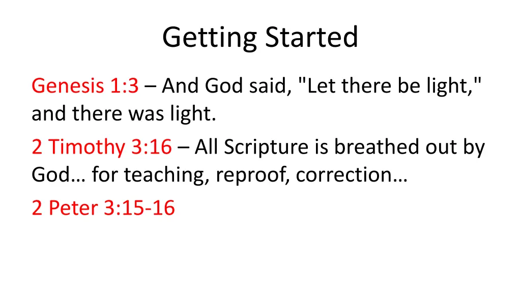 getting started 2
