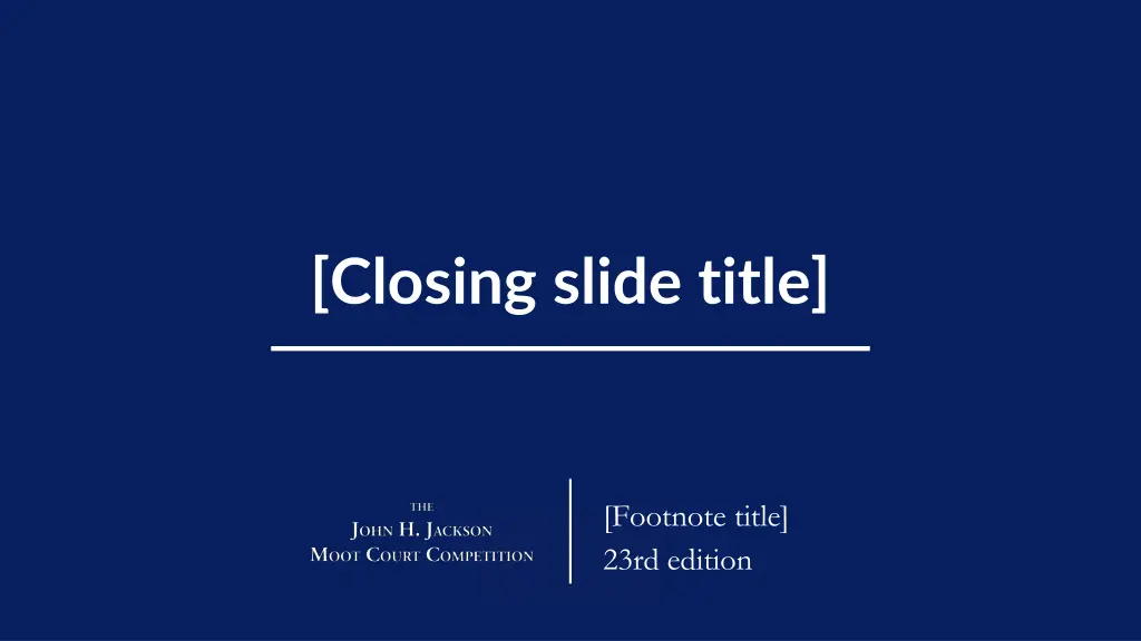 closing slide title