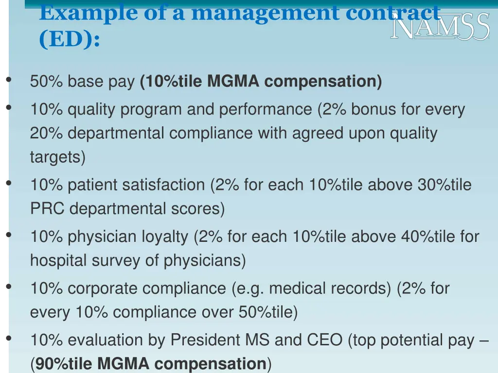 example of a management contract ed