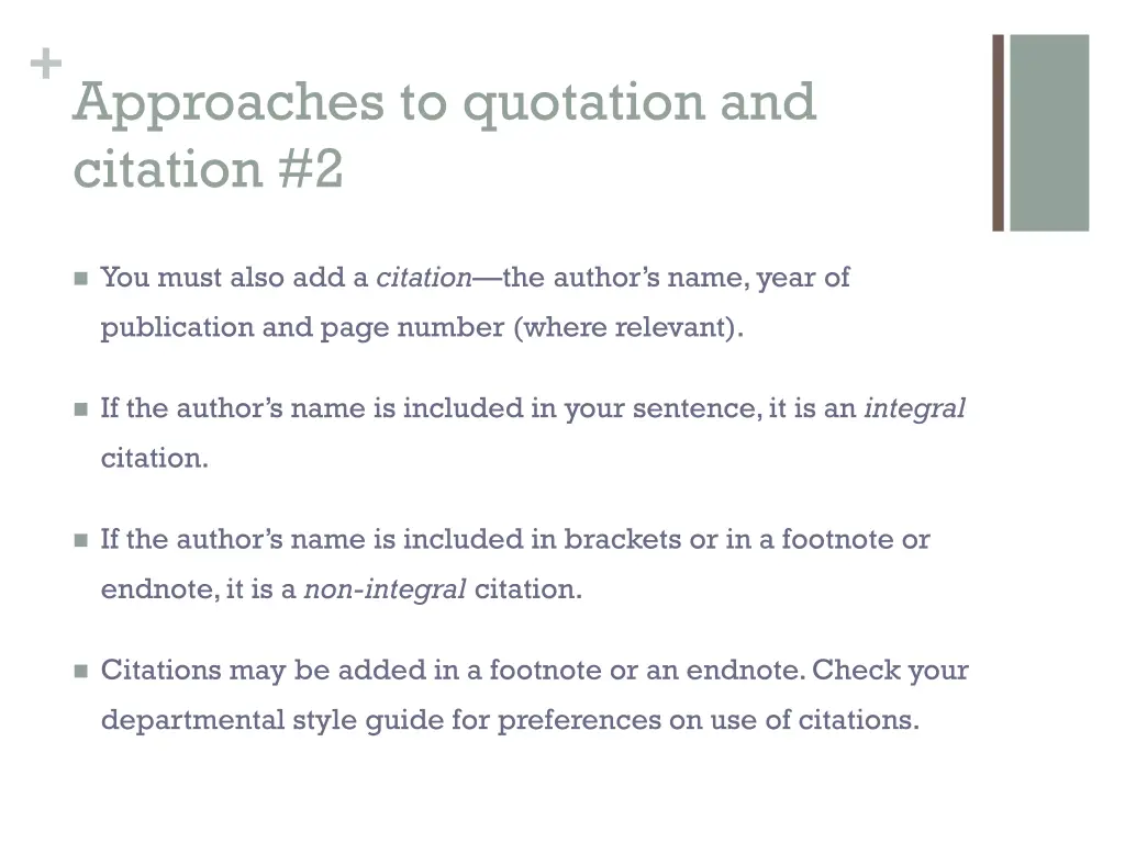 approaches to quotation and citation 2