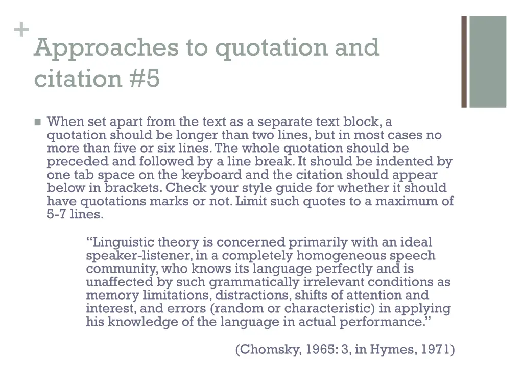 approaches to quotation and citation 5