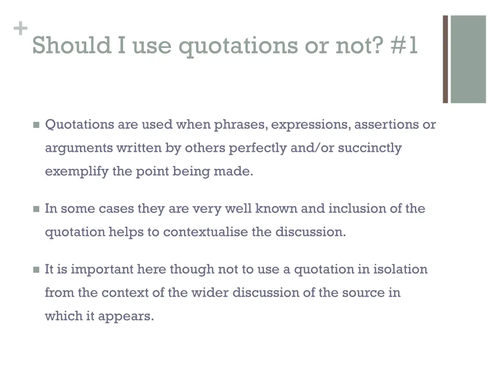 should i use quotations or not 1
