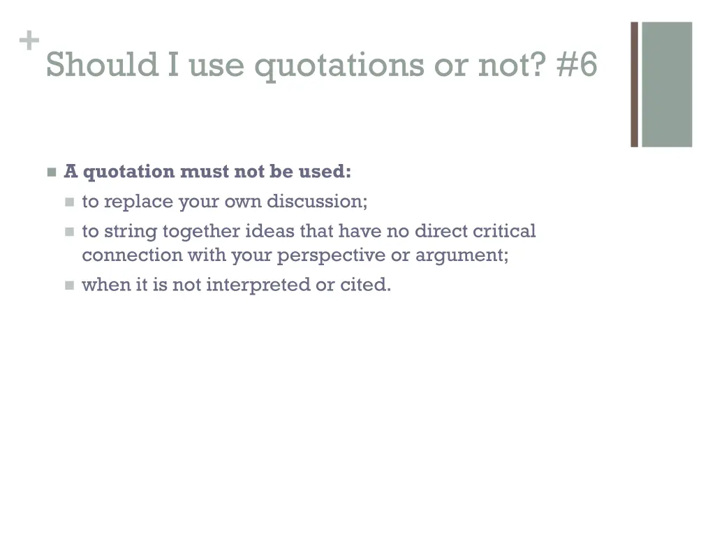 should i use quotations or not 6