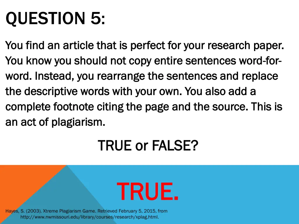 question 5