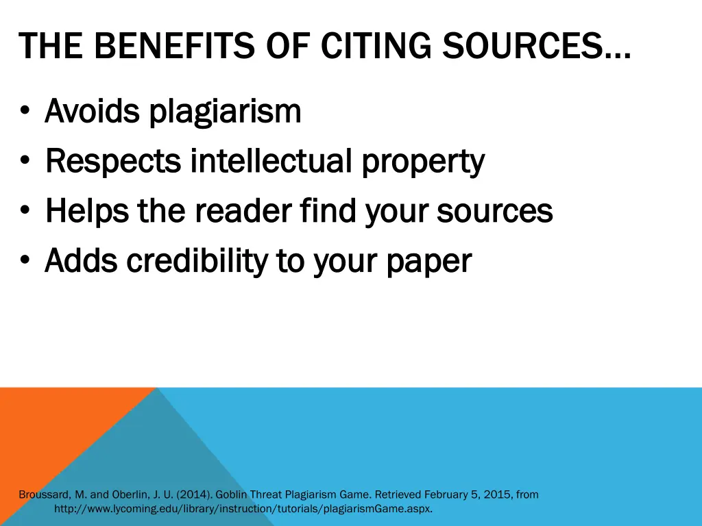 the benefits of citing sources
