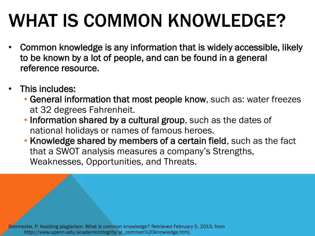 what is common knowledge