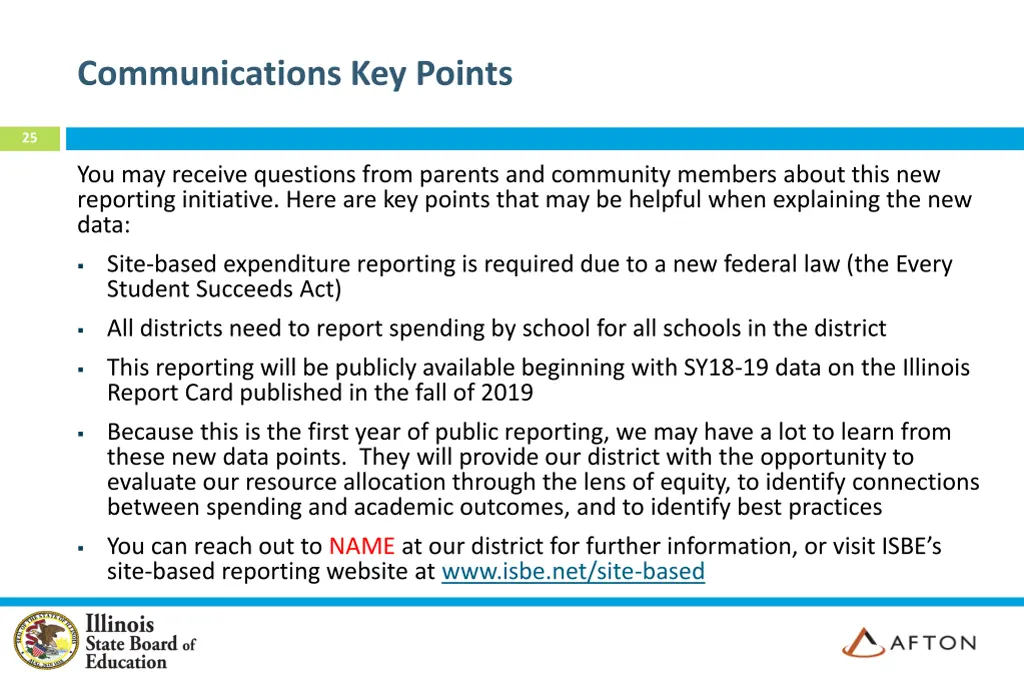 communications key points