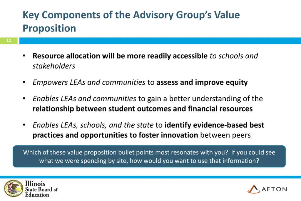 key components of the advisory group s value