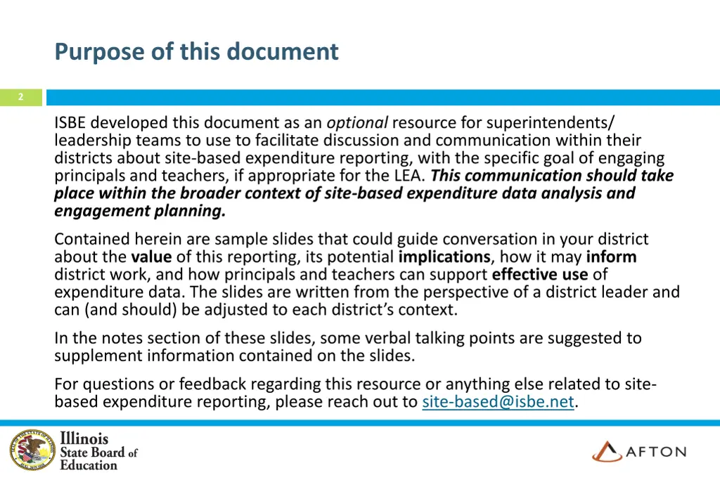 purpose of this document