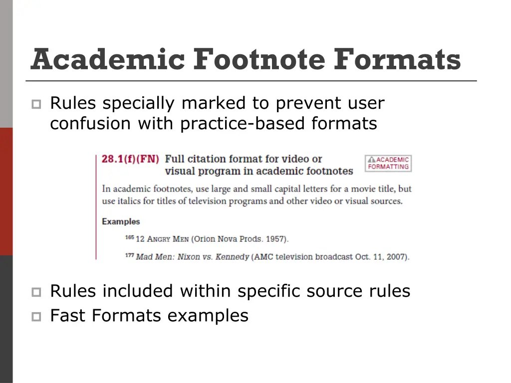 academic footnote formats
