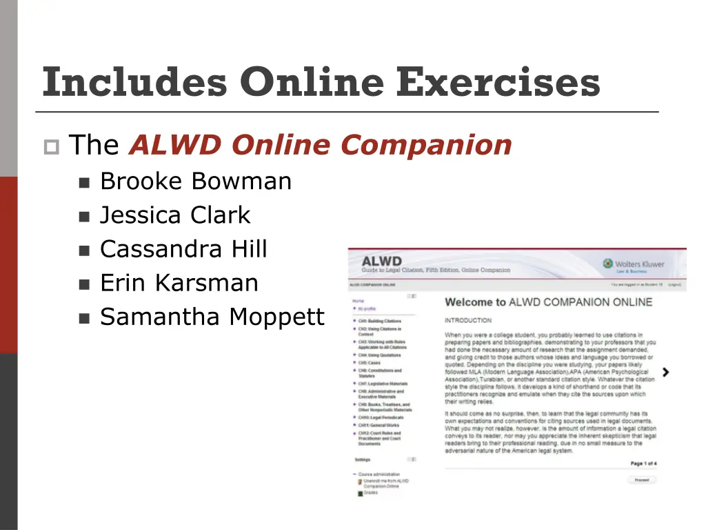 includes online exercises
