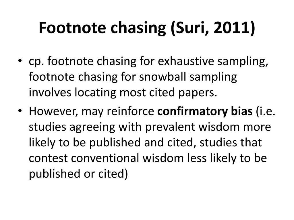 footnote chasing suri 2011