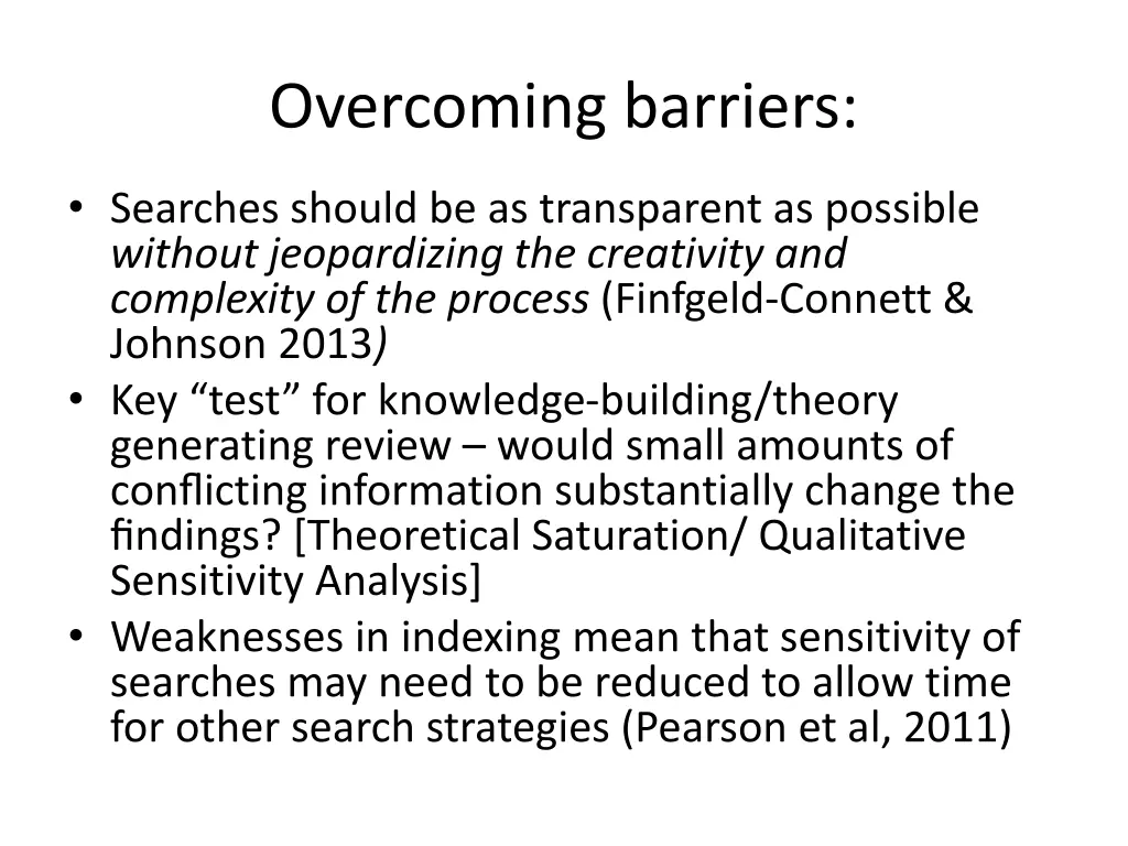 overcoming barriers