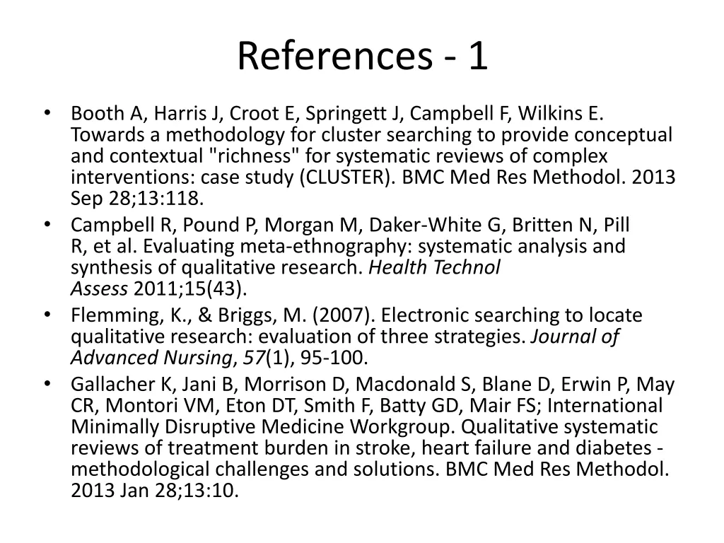 references 1