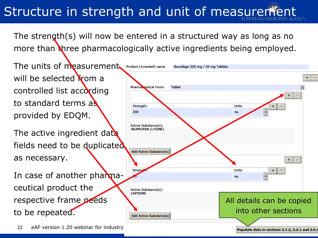 structure in strength and unit of measurement